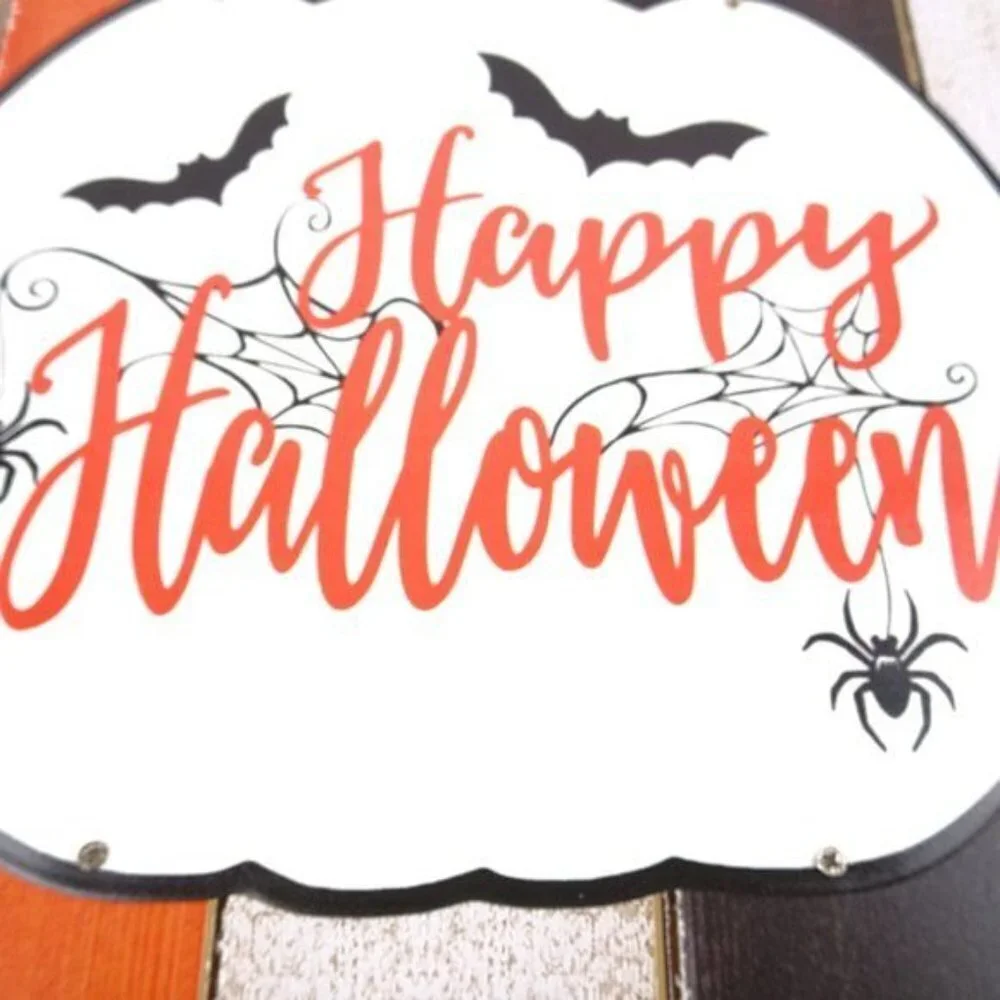 New Happy Halloween Wooden Box Decor Art Sign